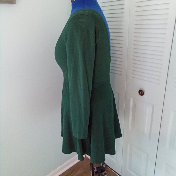 FOREVER21+ 1X COTTON FIT N FLARE SCOOP NECK LONG SLEEVES LOW BACK STRETCHY COMFY - Picture 4 of 8